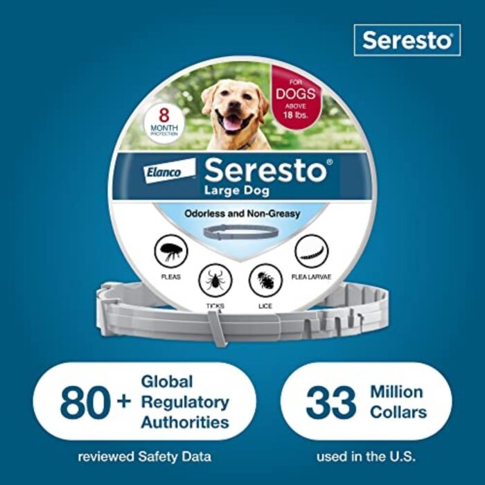 Seresto Large Dog Vet-Recommended Flea & Tick Treatment & Prevention Collar for Dogs Over 18 lbs. | 8 Months Protection - Image 2