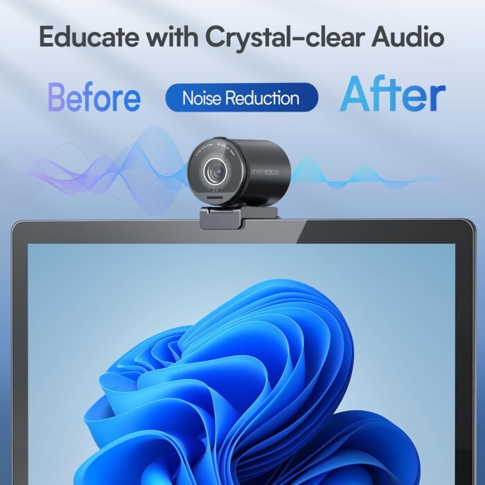 EMEET SmartCam S800-4K Webcam for Streaming, Sony 1/2'' Sensor, Supports HDR, PDAF&TOF Dual-autofocus, 1080P@60fps, 2 Noise-Cancelling Mics, 40°-73° FOV, Perfect for Live Streaming&Online Meetings - Image 6