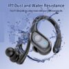 Wireless Earbuds Bluetooth 5.4 Headphones 75H Playtime Stereo Deep Bass Sports Ear Buds with Earhooks, LED Display Bluetooth Earbuds with 4 ENC Mic, IP7 Waterproof Earphone for Workout/Running, Black - Image 6