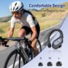 Wireless Earbuds Bluetooth 5.4 Headphones 75H Playtime Stereo Deep Bass Sports Ear Buds with Earhooks, LED Display Bluetooth Earbuds with 4 ENC Mic, IP7 Waterproof Earphone for Workout/Running, Black - Image 5