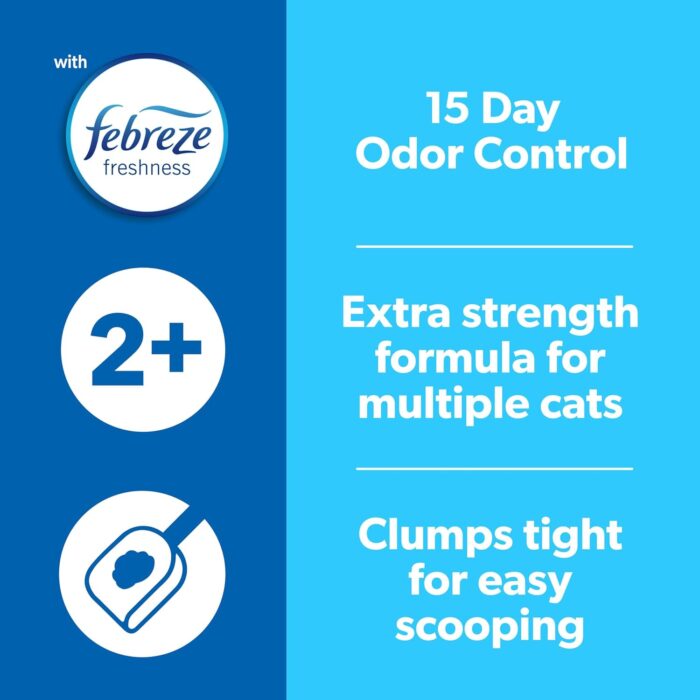 Fresh Step Clumping Cat Litter, Multi-Cat, Long Lasting Odor Control Kitty Litter with Activated Charcoal, Low Dust Formula, 14 lb - Image 10