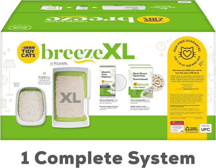 Purina Tidy Cats Non Clumping Litter System, Breeze XL All-in-One Odor Control & Easy Clean Multi Cat Box - 18 lb. Box - Image 8