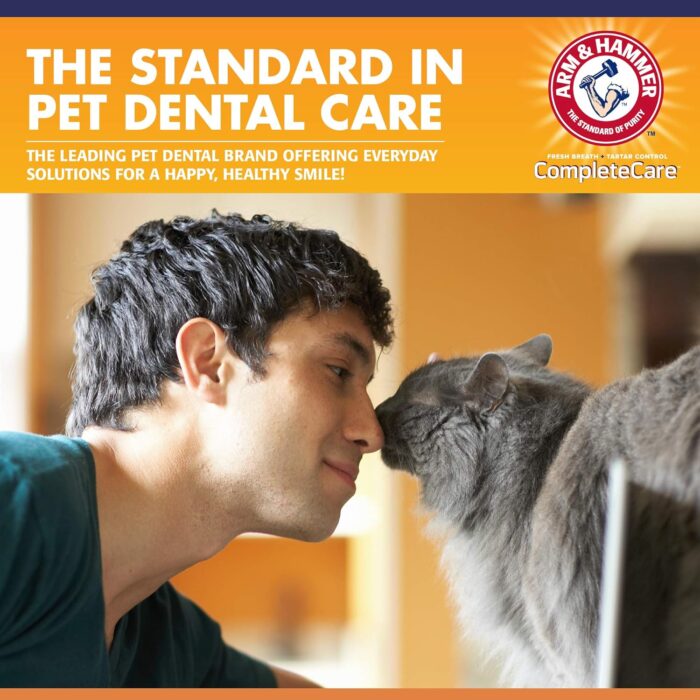 Arm & Hammer for Pets Complete Care Cat & Kitten Dental Kit | Includes 2.5 oz Tuna Flavor Enzymatic Cat Toothpaste, Cat Toothbrush, and Rubber Finger Brush for Cats - Image 3