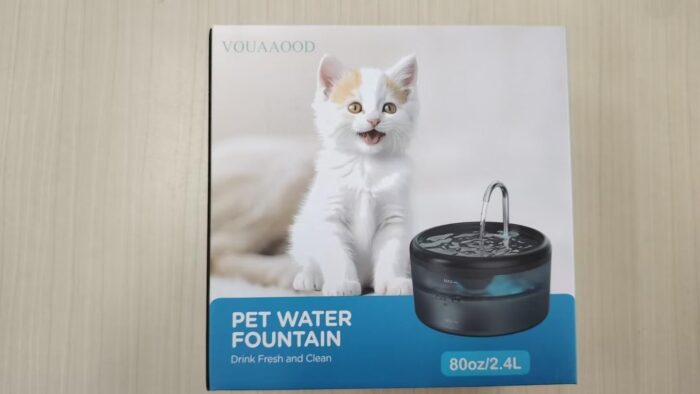 Cat Water Fountain for Cats Indoor: 80oz/2.4L Cat Fountains for Drinking - Quiet Pet Watering Bowls for Cats Inside - Black Kitten Waterer Supplies - for Small and Medium Animals - Image 5