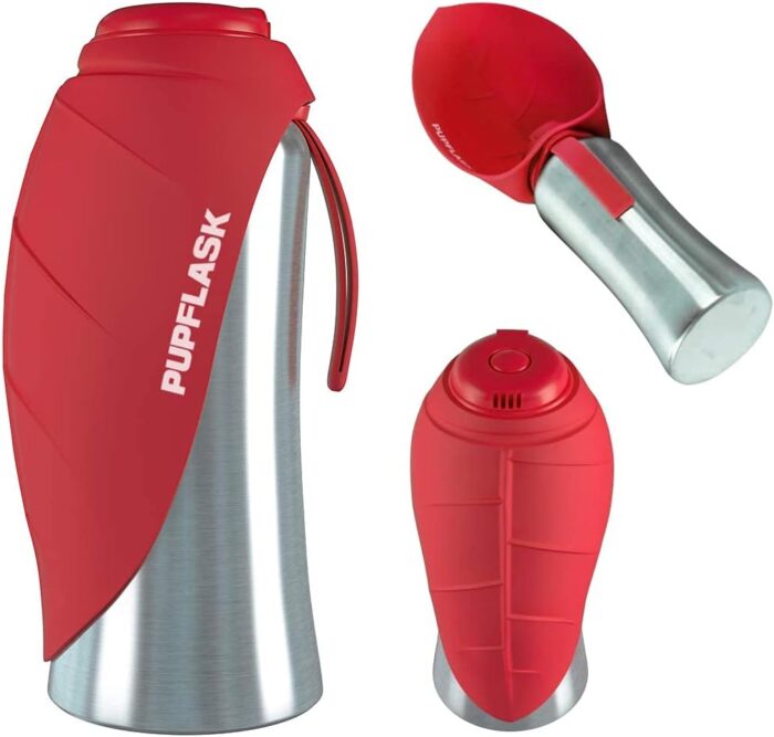PupFlask Large Dog Water Bottle | 27 or 40 OZ Stainless Steel | Convenient Dog Drink Dispenser | Puppy Travel Water Bowl | Portable Pet Hydration Bottle | Leak Proof | Perfect Size For All Breeds - Image 3