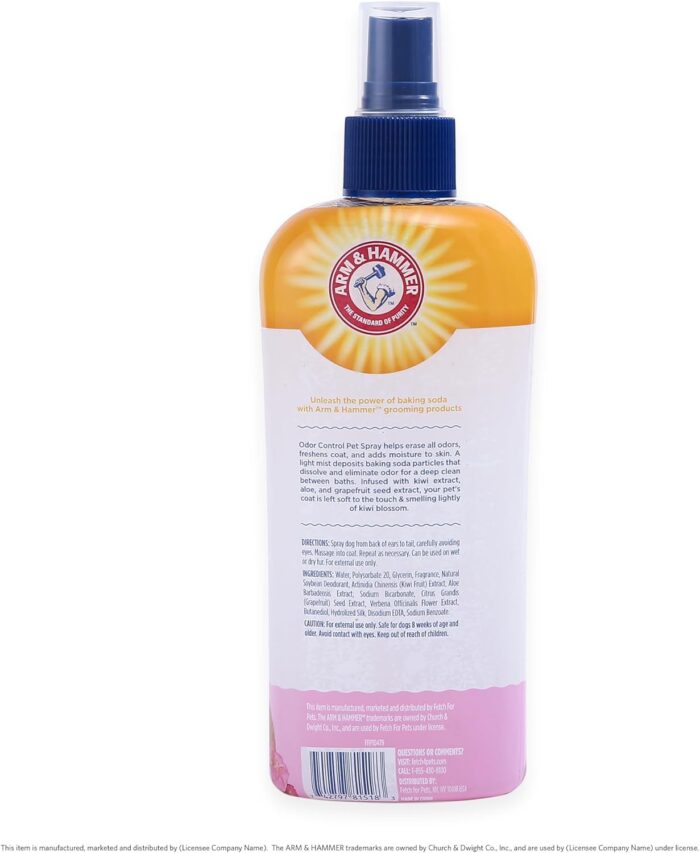 Arm & Hammer for Pets Super Deodorizing Spray for Dogs | Best Odor Eliminating Spray for All Dogs & Puppies | Fresh Kiwi Blossom Scent That Smells Great, 8 Ounces - Image 7