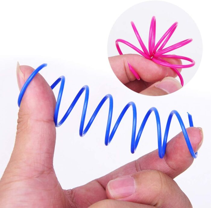 Andiker Cat Spiral Spring, 12 Pc Cat Creative Toy to Kill Time and Keep Fit Interactive Cat Toy Sturdy Heavy Plastic Spring Colorful Springs Cat Toy for Swatting, Biting, Hunting Kitten Toys - Image 6
