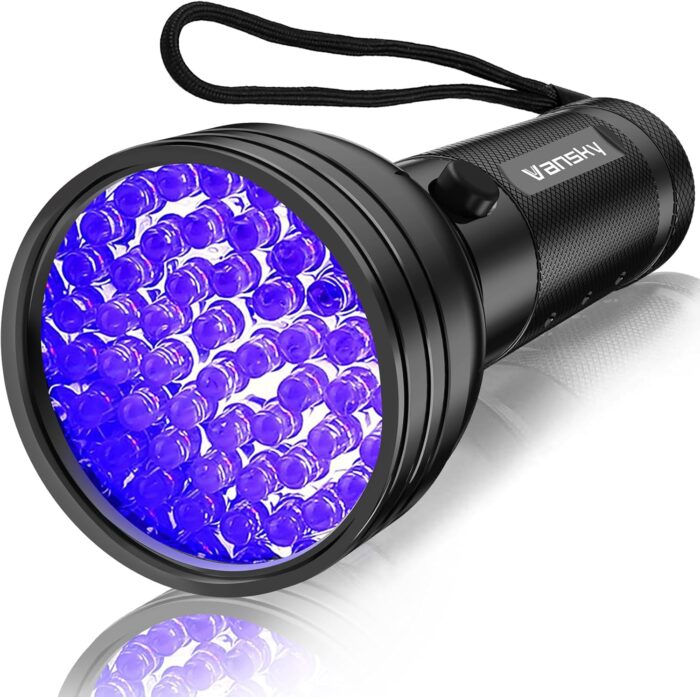 Vansky UV Flashlight Black Light, 51 LED Blacklight Pet Urine Detector for Dog/Cat Urine, Dry Stains, Bed Bug, Resin Curing, Scorpions Finder - Image 3