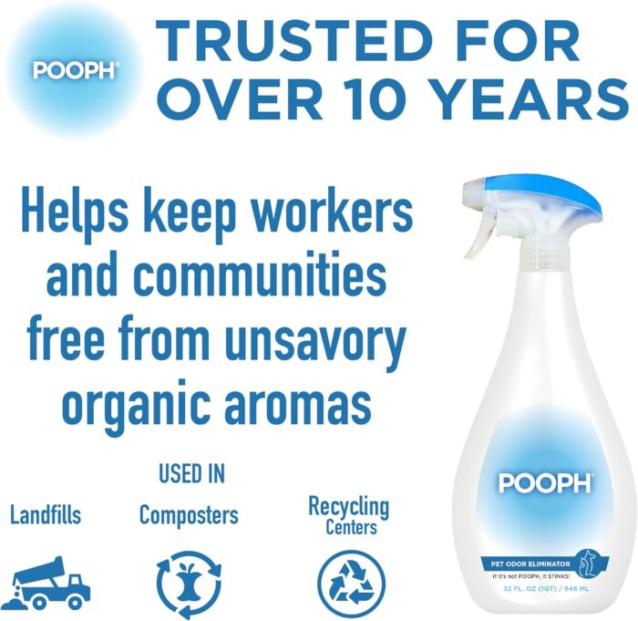Pooph Pet Odor Eliminator, 32oz Spray, 2-Pack - Dismantles Odors on a Molecular Basis, Dogs, Cats, Freshener, Eliminator, Urine, Poop, Pee, Deodorizer, Natures, Puppy, Fresh, Clean, Furniture, Potty - Image 4