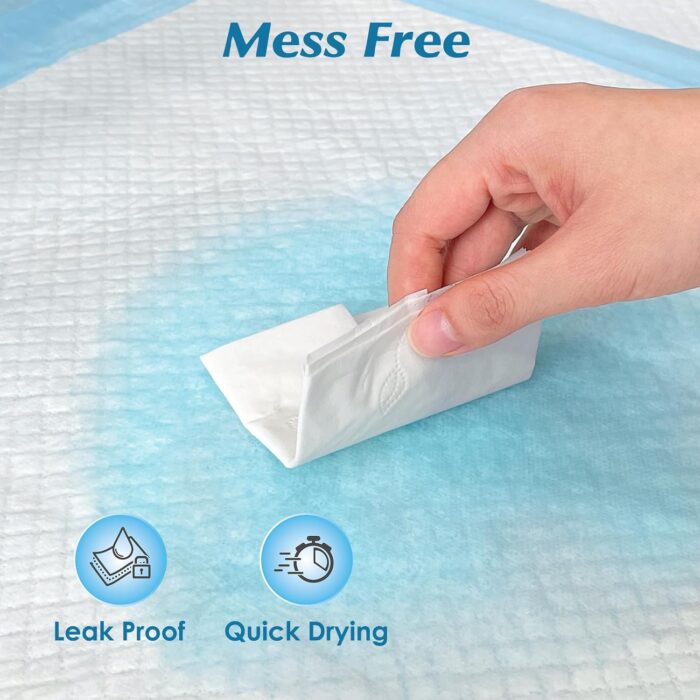 50 Count 30” x 36” Super Absorbency Disposable Underpads, Leakproof Quick Drying, Baby Puppy & Adults Bed Pads Disposable Adults, Dog Pee Pads Extra Large, XXL Incontinence Pads - Image 2