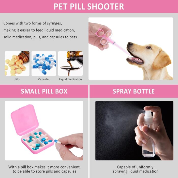 136pcs Pink Pet First Aid Kit for Dogs and Cats - Pet Emergency Kit for Camping Hiking Traveling Hunting - Image 4