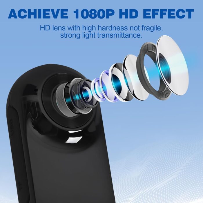 1080p HD Cat Dog Pet Camera Collar Sports Camera Baby Monitor No WiFi Video Record Indoor/Outdoor All Activities Pet Supplies and Monitors Gift, Birthday Gift Black - Image 3