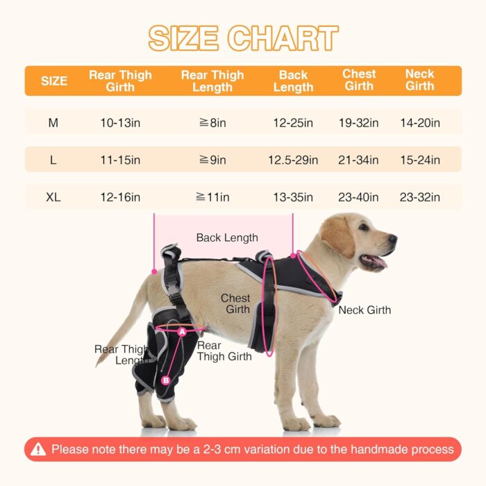 Adjustable Knee Brace for Dogs Back Leg, Hinged Dog Knee Brace for Torn ACL Hind Leg, Dog Knee Brace for Luxating Patella, Dog Brace for Back Leg Support（M） - Image 7