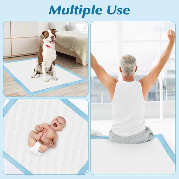 50 Count 30” x 36” Super Absorbency Disposable Underpads, Leakproof Quick Drying, Baby Puppy & Adults Bed Pads Disposable Adults, Dog Pee Pads Extra Large, XXL Incontinence Pads - Image 4