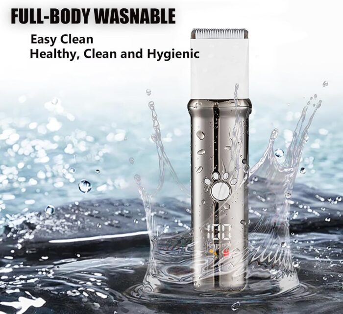 4-in-1 Dog Grooming Clippers Kit, Cordless Rechargeable Low Noise Shaver Grooming Supplies, Waterproof and Washable Pet Trimmer Set with Paw Trimmer for Dog Pets (Grey) - Image 4