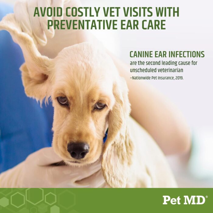 Pet MD - Dog Ear Cleaner Wipes - Otic Cleanser for Dogs to Stop Ear Itching, and Infections with Aloe and Eucalyptus - 100 Count - Image 7