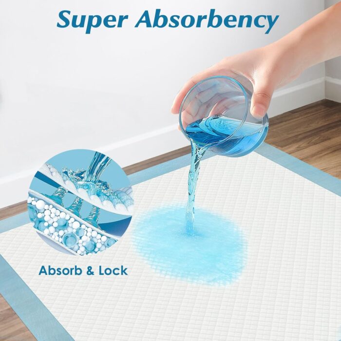 50 Count 30” x 36” Super Absorbency Disposable Underpads, Leakproof Quick Drying, Baby Puppy & Adults Bed Pads Disposable Adults, Dog Pee Pads Extra Large, XXL Incontinence Pads - Image 5