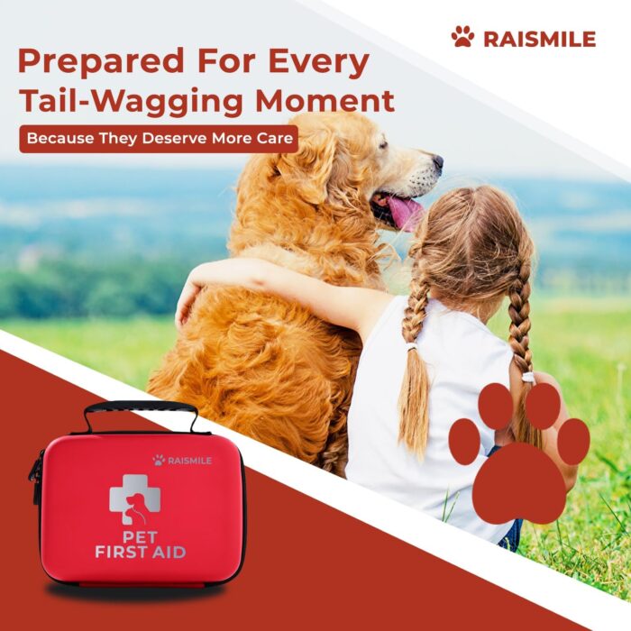 Dog First Aid Kit, Pet First Aid Supplies for Treat Dogs & Cats in an Emergency, Ideal for Use at Home, Outdoors, Traveling - Image 3