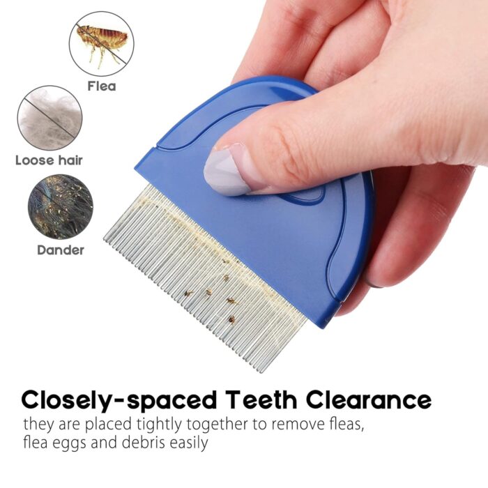 PrimePets Flea Comb for Cat Dog, Pet Hair Removal Comb - Image 4