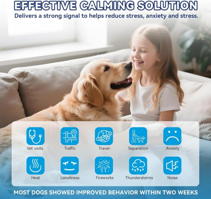 Dog Calming Pheromones Diffuser: 6-in-1 Kit Appeasing Pheromone Diffuser to Calm (2 Plugin+4x48ml Refills) for Comfort Reduces Stress Anxiety, Long-Lasting Appeasing Pheromone for Pet Dog Cat (6in1) - Image 3