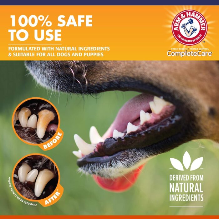Arm & Hammer Complete Care Enzymatic Dog Toothpaste, 6.2 oz - Dog Toothpaste for Puppies and Adult Dogs, Arm and Hammer Toothpaste for Dogs - Pet Toothpaste, Dog Dental Care and Clean Dog Teeth - Image 2
