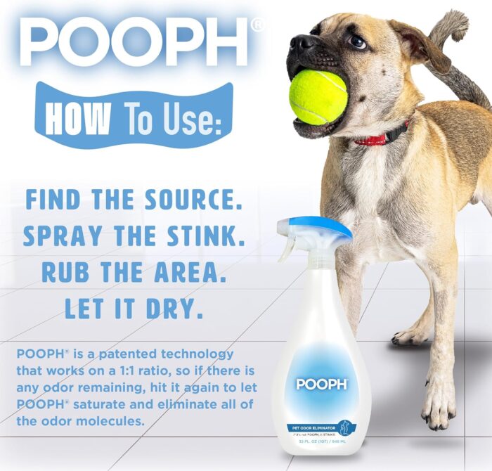 Pooph Pet Odor Eliminator, 32oz Spray, 2-Pack - Dismantles Odors on a Molecular Basis, Dogs, Cats, Freshener, Eliminator, Urine, Poop, Pee, Deodorizer, Natures, Puppy, Fresh, Clean, Furniture, Potty - Image 2