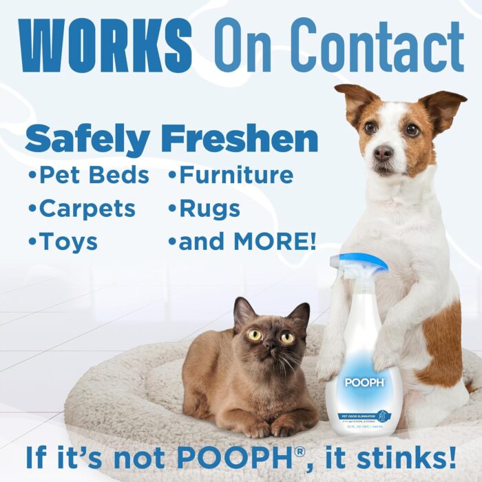 Pooph Pet Odor Eliminator, 32oz Spray, 2-Pack - Dismantles Odors on a Molecular Basis, Dogs, Cats, Freshener, Eliminator, Urine, Poop, Pee, Deodorizer, Natures, Puppy, Fresh, Clean, Furniture, Potty - Image 3