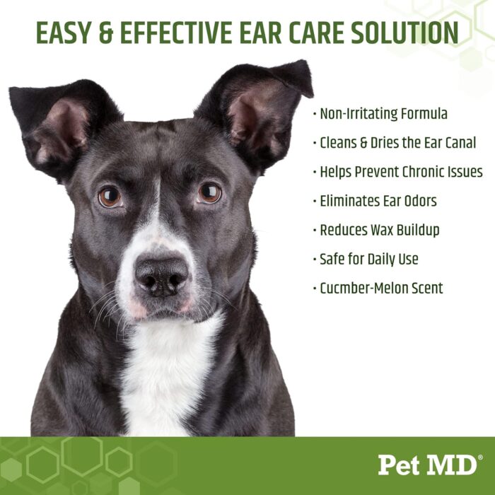 Pet MD - Dog Ear Cleaner Wipes - Otic Cleanser for Dogs to Stop Ear Itching, and Infections with Aloe and Eucalyptus - 100 Count - Image 2