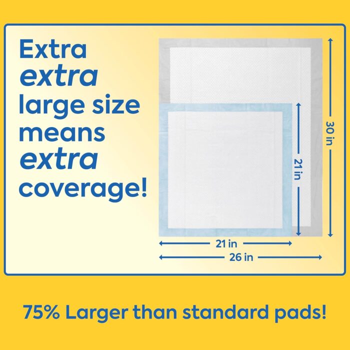 OUT! Petcare Puppy Pads XXL, Heavy Duty, Leak Proof Pee Pads for Dogs, Potty Training & Housebreaking, Puppy Essentials (26"x30", 30 Count) - Image 10
