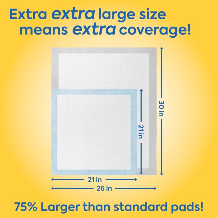 OUT! Petcare Puppy Pads XXL, Heavy Duty, Leak Proof Pee Pads for Dogs, Potty Training & Housebreaking, Puppy Essentials (26"x30", 30 Count) - Image 7