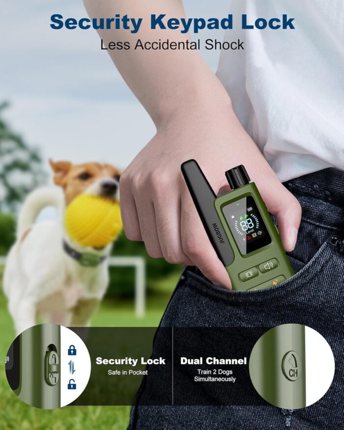 Jugbow Dog Shock Collar - 4200FT Dog Training Collar with Remote Innovative IPX7 Waterproof with 4 Training Modes, Rechargeable E-Collar for All Breeds - Image 2