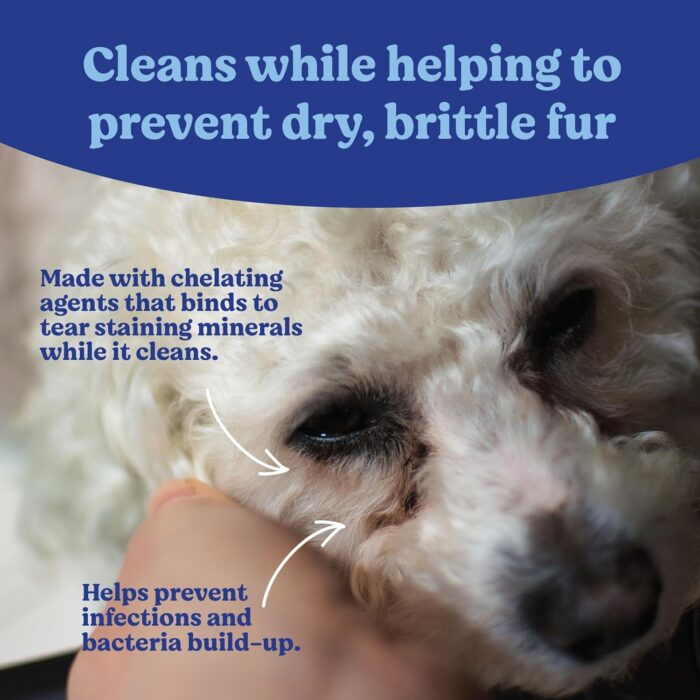 ANGELS' EYES Gentle Tear Stain & Pet Eye Wipes for All Dogs & Cats Textured Grooming Wipes Remove Discharge & Mucus, Reduce Tear Stains, Hypoallergenic with Aloe & Chamomile, 100ct - Image 2