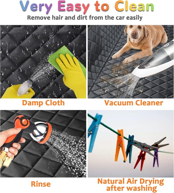 URPOWER Dog Car Seat Cover for Pets 100% Waterproof Seat Cover Hammock 600D Heavy Duty Scratch Proof Nonslip Durable Soft Back Seat Covers for Cars Trucks and SUVs - Image 2