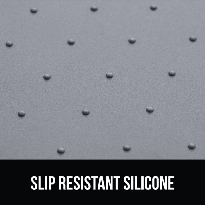 GORILLA GRIP 100% Waterproof Raised Edge BPA Free Silicone Pet Feeding Mat, Dog Cat Food Mats Contain Spills Protects Floors, Placemats for Cats and Dogs Water Bowl, Pets Accessories 18.5x11.5 Gray - Image 9