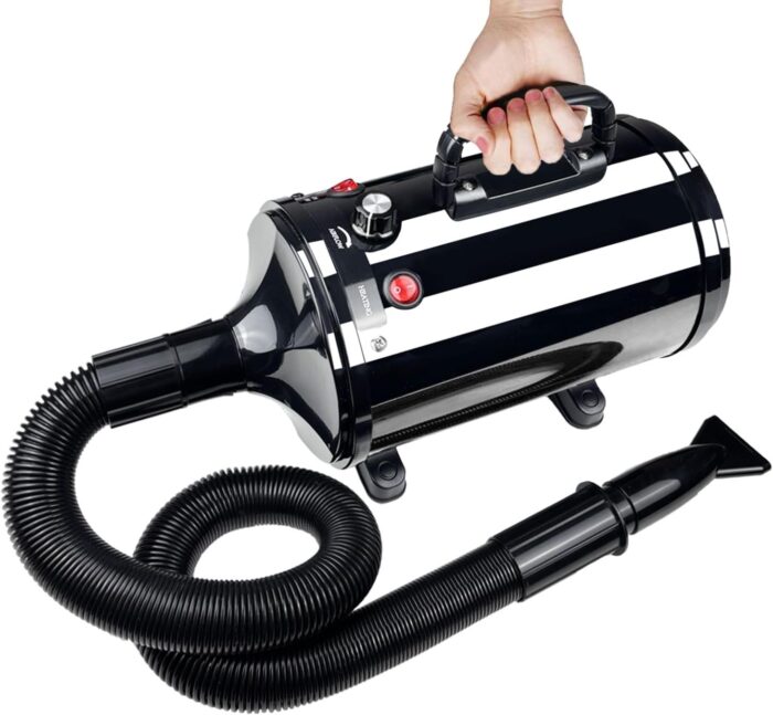 Dog Dryer for Pet Grooming, High-Velocity Force Blow Dryer, Speed Temperature Adjustable Dog Blower Grooming Dryer with 4 Nozzles - Image 5