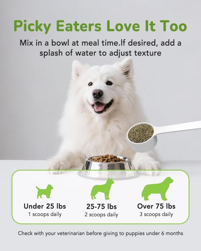 Dog Dental Powder - Dogs Teeth Cleaning Powder, Plaque and Tartar Remover in 7-14 Days, Dog Breath Freshener - All Natural Ingredient Dogs Dental Care Supply - Image 2