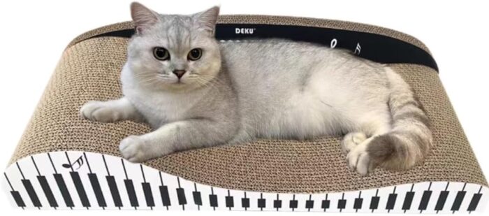 DEKU Premium Corrugated Cat Scratching Pads, Recyclable Durable Sofa Scratchers & Lounger - Interactive Play for Indoor Cats (Piano-24in) - Image 7