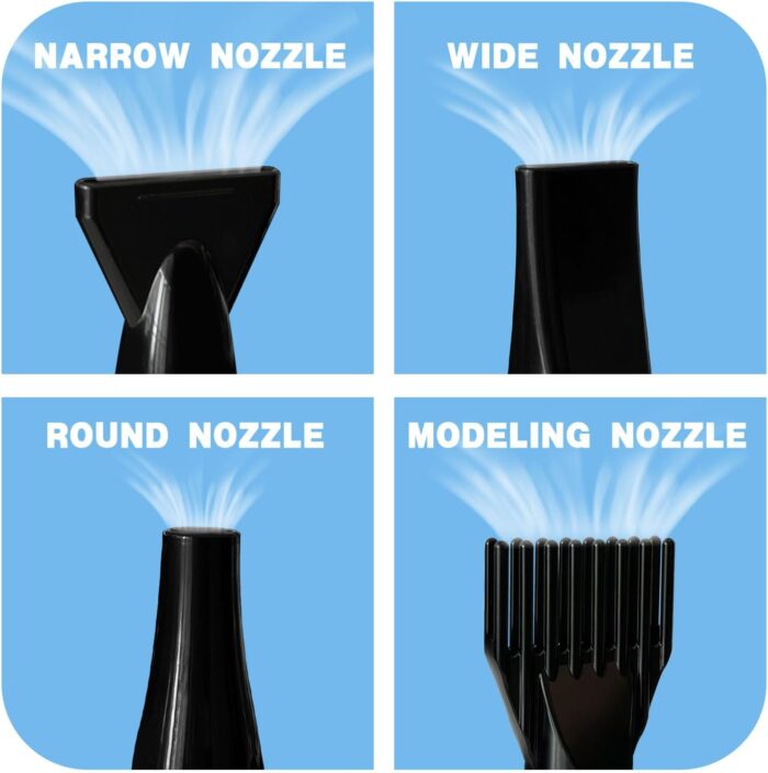 Dog Dryer for Pet Grooming, High-Velocity Force Blow Dryer, Speed Temperature Adjustable Dog Blower Grooming Dryer with 4 Nozzles - Image 4