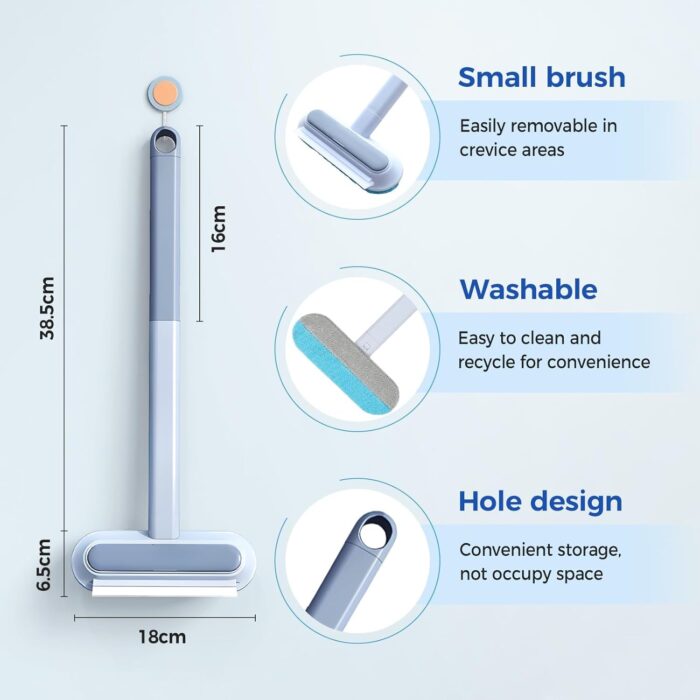 Pet Hair Remover Brush with 17-inch Handle, 4-in-1 Cat and Dog Hair Removal Tool for Furniture, Couch, Carpet, Clothes - Image 7