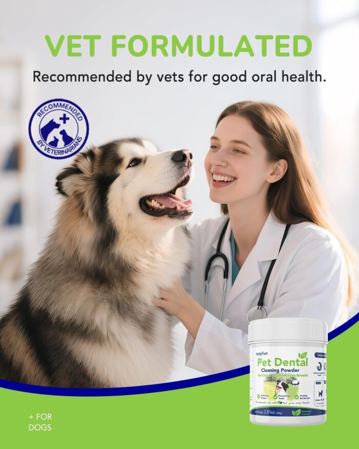 Dog Dental Powder - Dogs Teeth Cleaning Powder, Plaque and Tartar Remover in 7-14 Days, Dog Breath Freshener - All Natural Ingredient Dogs Dental Care Supply - Image 5