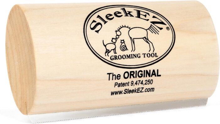 SleekEZ Original Deshedding Grooming Tool for Dogs, Cats & Horses - Undercoat Brush for Short & Long Hair - Painlessly Remove Loose Hair, Fur & Dirt - Easy to Clean - USA Made - (5 inch)