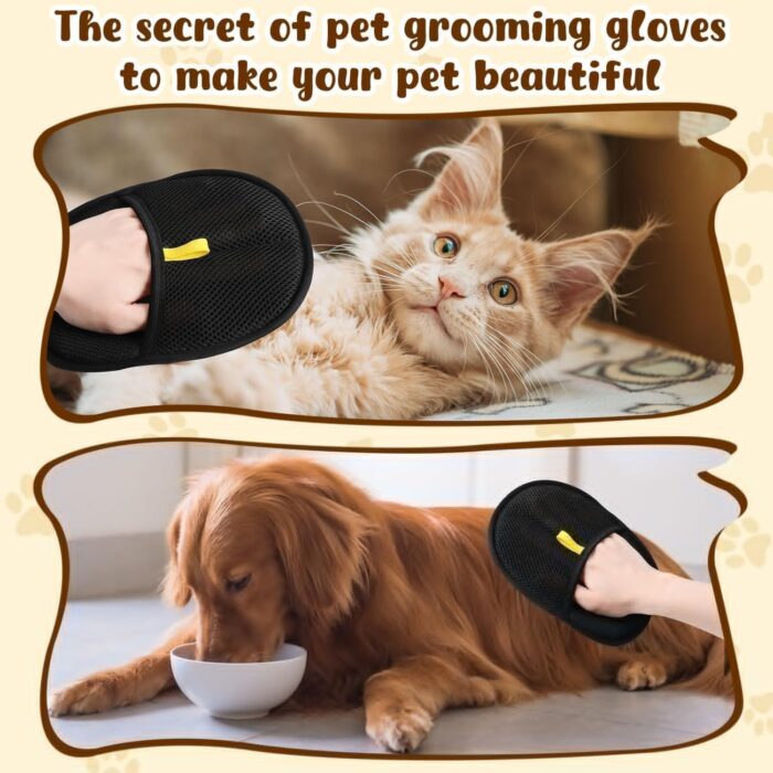 Pets Hair Remover, Pet Hair Remover, Electrostatic Pet Hair Remover, Gloves Pet Hair Removal for Cat & Dogs, Reusable Pet Hair Remover Glove (3 PCS) - Image 5