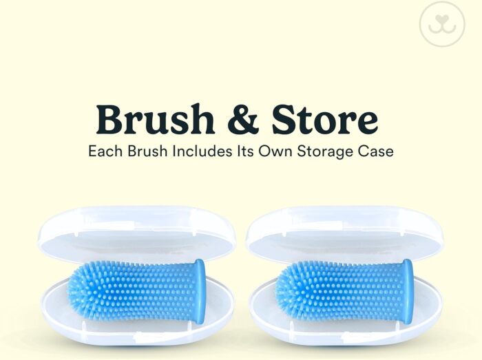 Jasper Dog Toothbrush, 360 Dog Tooth Brushing Kit, Finger Toothbrush, Cat Tooth Brush, Teeth Cleaning, Pet Tooth Brush for Small & Large Pets, Pet Toothpaste Not Included, 2-Pack Blue - Image 9