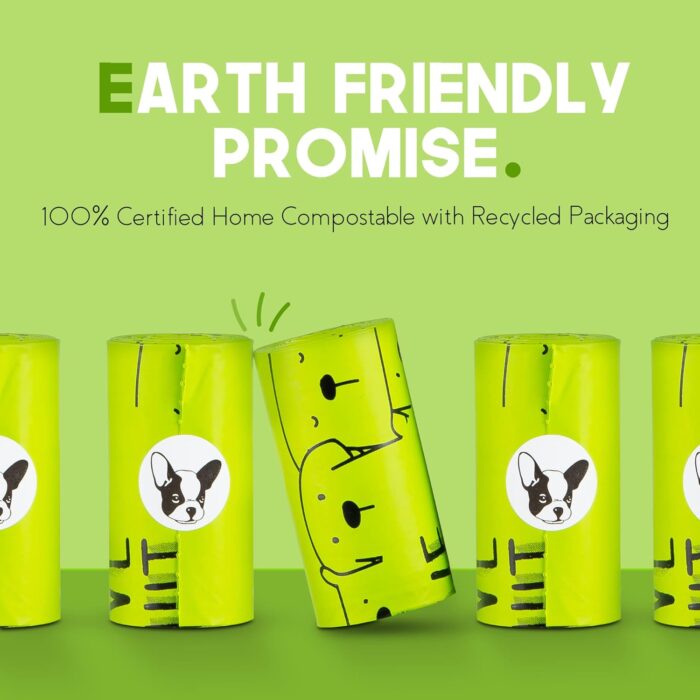 100% Certified Home Compostable Dog Poop Bags - 10% to Charity - ASTM D6400 & EN 13432 Compliant - 240 x Plant Based Compostable Poop Bags (16 Rolls) - Image 7