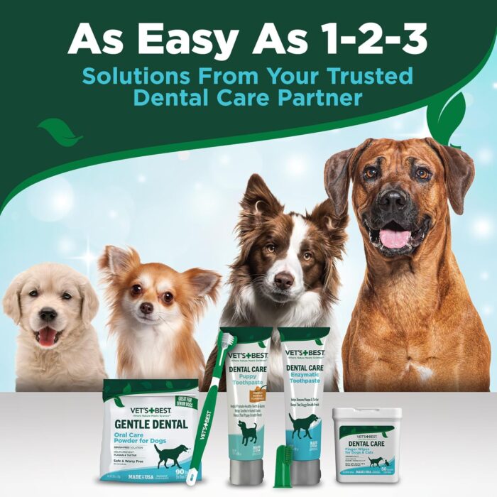 Vet’s Best Enzymatic Dog Toothpaste – Vet Formulated Dental Gel for Teeth Cleaning, Fresh Breath, Tartar Control, Plaque Remover & Oral Hygiene for Dogs, 3.5 oz - Image 3