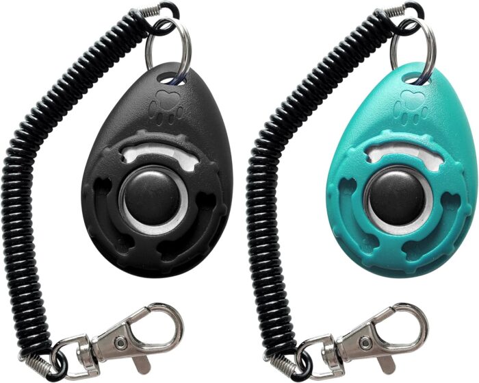 Pet Training Clicker with Wrist Strap - Dog Training Clickers (New Black + Blue) - Image 5