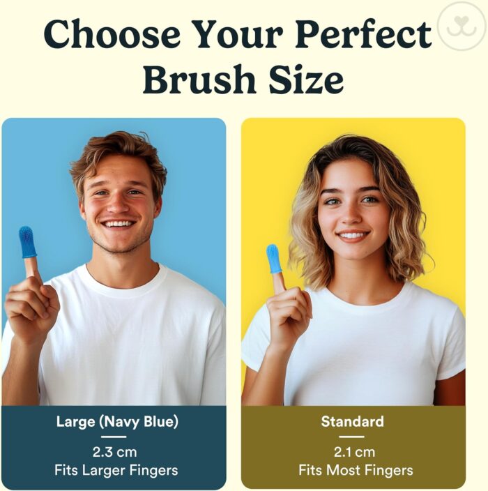 Jasper Dog Toothbrush, 360 Dog Tooth Brushing Kit, Finger Toothbrush, Cat Tooth Brush, Teeth Cleaning, Pet Tooth Brush for Small & Large Pets, Pet Toothpaste Not Included, 2-Pack Blue - Image 6