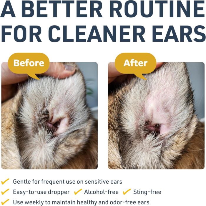 Veterinary Formula Clinical Care Ear Therapy, 8 oz. – Cat and Dog Ear Cleaner – Helps Soothe Itchiness and Clean The Ear Canal of Debris and Buildup - Image 4