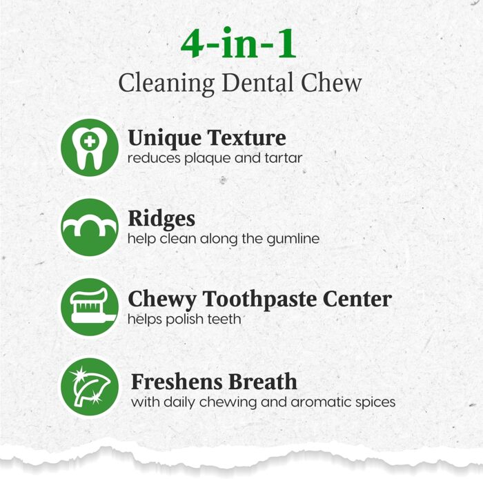 Ark Naturals Brushless Toothpaste, Dog Dental Chews for Large Breeds, Freshens Breath, Unique Texture Helps Reduce Plaque & Tartar, 18oz, 2 Pack - Image 3
