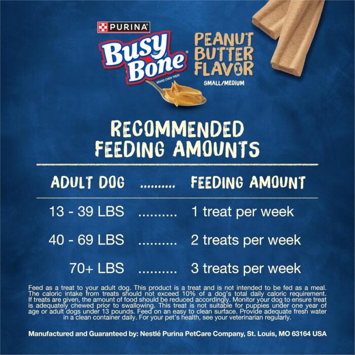 Purina Busy Bone Adult Dog Chew Bone Treats, Peanut Butter - 6 ct. Pouch - Image 5